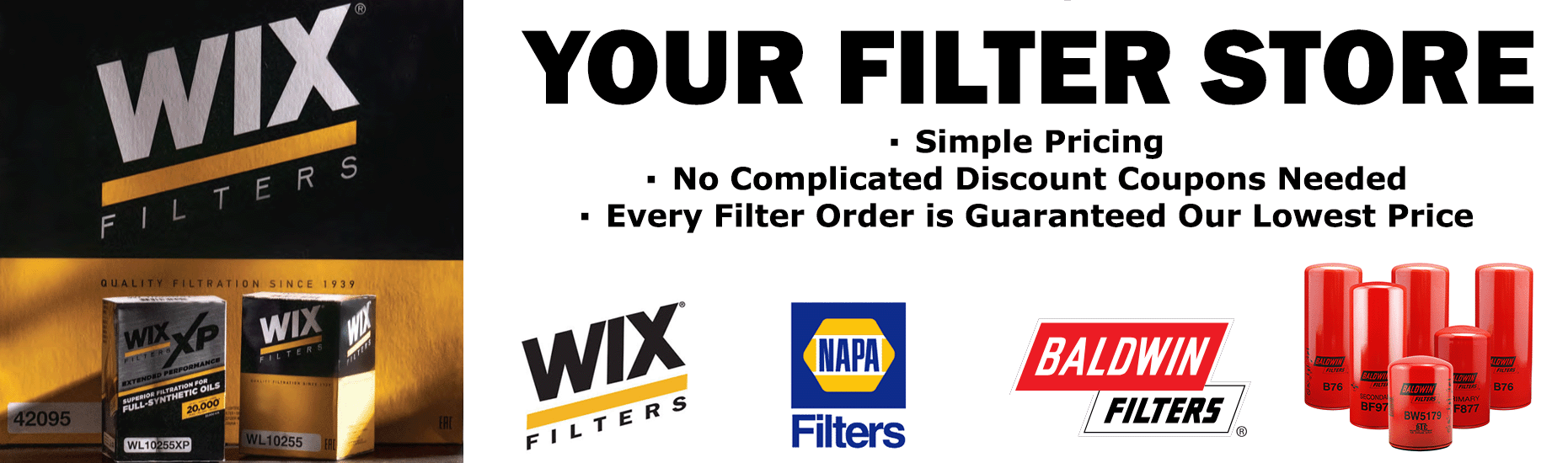 Best Deals on WIX, BALDWIN, NAPAGOLD Filters