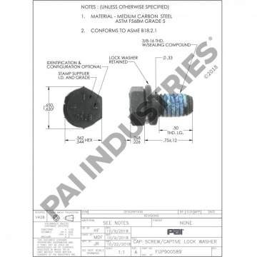 PAI 900589 - CAPSCREW