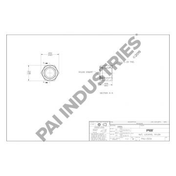 PAI FNU-0234 - NUT,LOCK