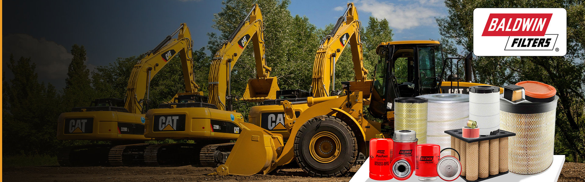 Baldwin Filters with CAT heavy equipment